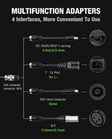 Chargeur de batterie au lithium 54.6V 5A avec 4 prises Chargeur rapide de remplacement de batterie universel pour batterie au lithium 48V XLR (3 broches)