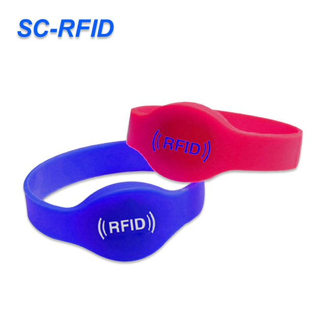 Custom 125kHz Waterproof Adjustable NFC RFID Silicone Wristband for Kids Children with QR Code