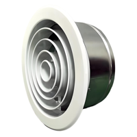 Diffuseur circulaire réglable en alliage d'aluminium pour systèmes CVC, diffuseur à jet annulaire avec amortisseur