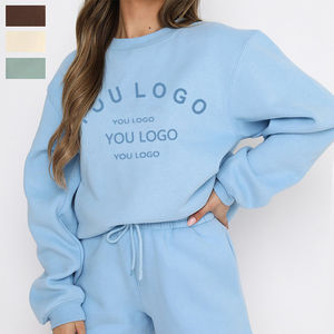 Sudaderas de mujer a juego con logotipo personalizado, sudaderas de algodón Hody Algodon Para Mujer, sudaderas con capucha, sudaderas de cuello redondo Unisex - Product Image 3