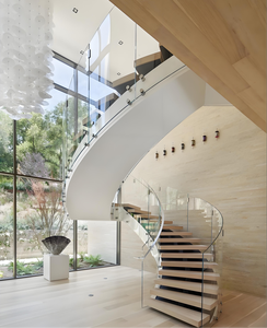 <span class=keywords><strong>Escalera</strong></span> de <span class=keywords><strong>Madera</strong></span> Tanlong, <span class=keywords><strong>Escalera</strong></span> <span class=keywords><strong>Interior</strong></span> Curva de <span class=keywords><strong>Madera</strong></span> con <span class=keywords><strong>Barandilla</strong></span> de Vidrio - Product Image 2