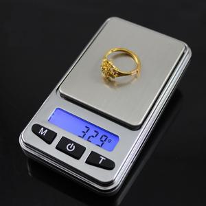 Mini báscula portátil para joyería, báscula electrónica de bolsillo con pantalla Lcd de precisión de 0,01g para medir el peso con precisión, forma rectangular - Product Image 1