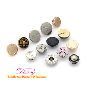 Tùy chỉnh Quảng trường logo trang trí <span class=keywords><strong>jean</strong></span> nút vàng kim loại hợp kim push <span class=keywords><strong>button</strong></span> <span class=keywords><strong>Maker</strong></span> với Shank phong cách cho demin - Product Image 2