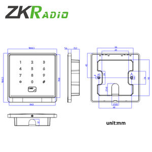 ZKRADIO Металлический ультратонкий считыватель контроля доступа с паролем, <span class=keywords><strong>RFID</strong></span> и NFC, быстрое считывание - Product Image 6