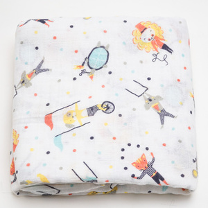Nouveaux Modèles De Haute Qualité Joyeux Cirque Couvertures De Swaddle De <span class=keywords><strong>Mousseline</strong></span> De Bambou - Product Image 1