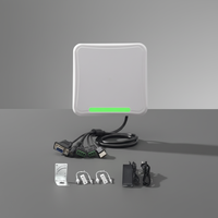 Lector RU661 UHF RFID 860-960MHz Antena 6dBi de largo alcance IP65 Lector fijo a prueba de agua con salida de relé