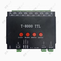 Controlador LED RGB SPI Programable para Tarjeta SD, T8000A TTL T8000AC, DC5V, 12V, Píxeles, para WS2811 6803