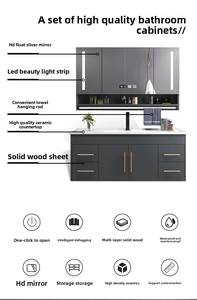 2025 Nuevo estilo pared flotante 1 fregadero colgante 2 cajones muebles de baño tocador de baño - Product Image 4