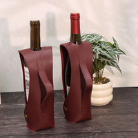 Sac de transport en cuir PU pour bouteille de vin unique, vente en gros YY Factory, pochette portable pour vin rouge, emballage cadeau