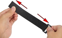 Boucle de crochet de brassard élastique réglable de 38mm pour Velcro brodé Logo personnalisable sangle de rangement en gros pour sacs chaussure