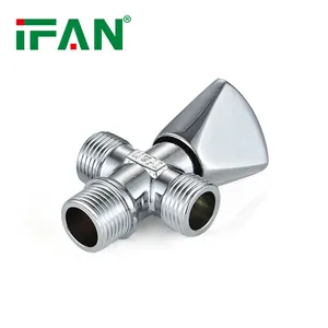 IFAN 도매 핫 세일 1/2 인치 각도 밸브 욕실 제어 각도 중지 밸브 화장실 용 삼방향 각도 수탉 밸브