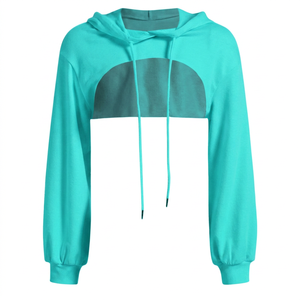 Sweat-shirt à capuche uni, doux, confortable, de haute qualité, décontracté, tendance, fourrure polaire pour femme, hiver, fabrication OEM, vente en gros, personnalisable - Product Image 1