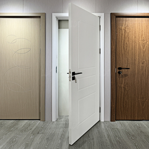定制工厂直销批发室内实木门90x210厘米适用于住宅室内木门 - Product Image 1
