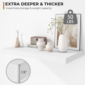 Juego de 3 Estantes Flotantes de <span class=keywords><strong>Madera</strong></span> Natural <span class=keywords><strong>para</strong></span> Guardería, Estantes de Pared <span class=keywords><strong>para</strong></span> Libros y Juguetes <span class=keywords><strong>para</strong></span> Cuarto de Bebé - Product Image 3