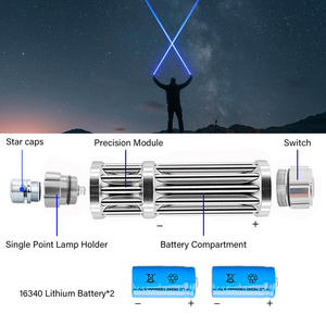 Batería recargable Puntero láser Pluma Caja de regalo Puntero láser Azul Astronomía fuerte - Product Image 4