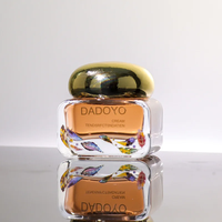 Ensemble de flacons cosmétiques en verre carrés plats avec bouchon rond, flacon pompe pour lotion et sérum de 30 à 120 ml, pot à crème de 30 à 50 g, emballage pour soins de la peau