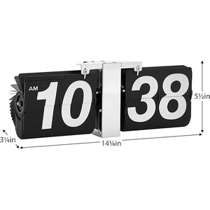 Horloge de bureau rétro à rabat Horloge moderne numérique mécanique automatique à rabat 12 heures Vintage Home Decor - Product Image 4