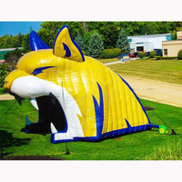 Tente tunnel panthère gonflable en PVC étanche OEM d'usine Dino DIPT001 avec bâche imperméable de plus de 12 pieds pour les activités de plein air