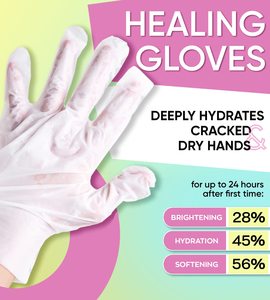 Masque hydratant pour les <span class=keywords><strong>mains</strong></span> - Gants pour <span class=keywords><strong>mains</strong></span> <span class=keywords><strong>sèches</strong></span> et gercées - Traitement spa hydratant en profondeur avec du lait et du collagène - Product Image 3