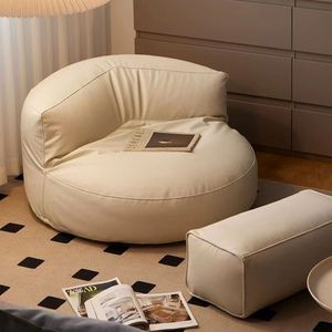 Divano Singolo <span class=keywords><strong>Moderno</strong></span> a Sacco, Poltrona Casual con Poggiapiedi per <span class=keywords><strong>Appartamento</strong></span>, Balcone, Camera da Letto, <span class=keywords><strong>Soggiorno</strong></span> - Product Image 4