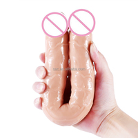 SacKnove calidad 3 tamaños pequeño pene de goma grande juguetes sexuales femeninos cristal suave Flexible sensación de piel Real consolador Artificial