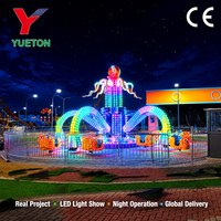 Manège Octopus pour Parc d'Attractions, 24 Places, Éclairage LED, Manège Familial pour Fête Foraine, Attraction CE pour Enfants, Manège à Sensations Fortes