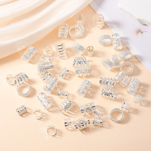 Peluca Europea americana DIY accesorios para rastas 50 Uds TEUM para <span class=keywords><strong>SHEIN</strong></span> malla caliente extensiones <span class=keywords><strong>de</strong></span> cabello hueco anillos Material <span class=keywords><strong>de</strong></span> aleación para - Product Image 4