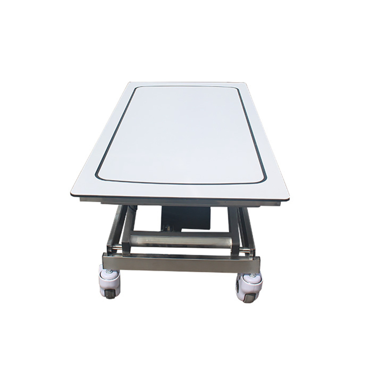 Mesa de operaciones de elevación de acero inoxidable para veterinaria de diseño conciso Mesa de cirugía