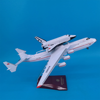 Modèle d'avion en résine moulée sous pression Antonov 225 de 30 cm avec navette spatiale Buran 1/280, ornement d'aviation avec base de présentation