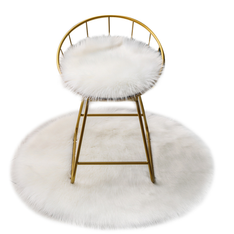 Мягкие белые коврики из искусственного меха для детской, гостиной, спальни, напольный коврик для стула, домашнее украшение, плюшевый прикроватный коврик из овчины