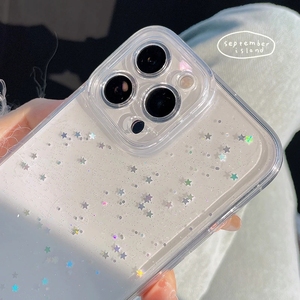 Étui transparent à paillettes de luxe pour <span class=keywords><strong>iPhone</strong></span> 14 Plus 13 Pro Max 12 11X8 7 étui transparent à paillettes pour téléphone portable étoile antichoc - Product Image 4