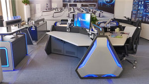 Gran oferta, marco de acero, muebles de oficina, centro de comando, estación de trabajo del personal, consola de monitoreo comercial, escritorio para monitoreo de oficina - Product Image 3