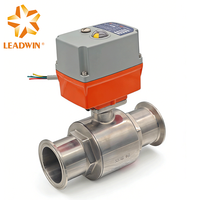 Vanne à boisseau sphérique électrique intelligente motorisée sanitaire 24VDC SS316L à raccord Tri-Clamp 4-20mA, régulée, ODM/OEM