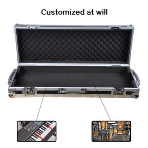 Valise de <span class=keywords><strong>guitare</strong></span> basse antichoc en aluminium Eva produite en usine étui de transport en plastique Roland <span class=keywords><strong>Yamaha</strong></span> étui de vol de roue de clavier - Product Image 2