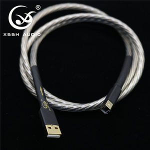HIFI Hi-End yivo xssh 8 Core OFC ตัวนำทองแดงบริสุทธิ์<span class=keywords><strong>สาย</strong></span>ส่งข้อมูลประเภท A ถึง B <span class=keywords><strong>สาย</strong></span>ต่อเสียง USB สำหรับ DAC - Product Image 1