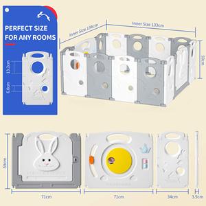 ABST Hot Sales Children Security Gate Baby Fences Kids Play <strong>House</strong> Large Playpen for Babies - Product Image 2
