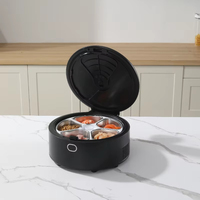 Distributeur automatique de nourriture humide pour chat, sans fil, avec minuterie, et compartiment réfrigéré à glace, emballage sans fil