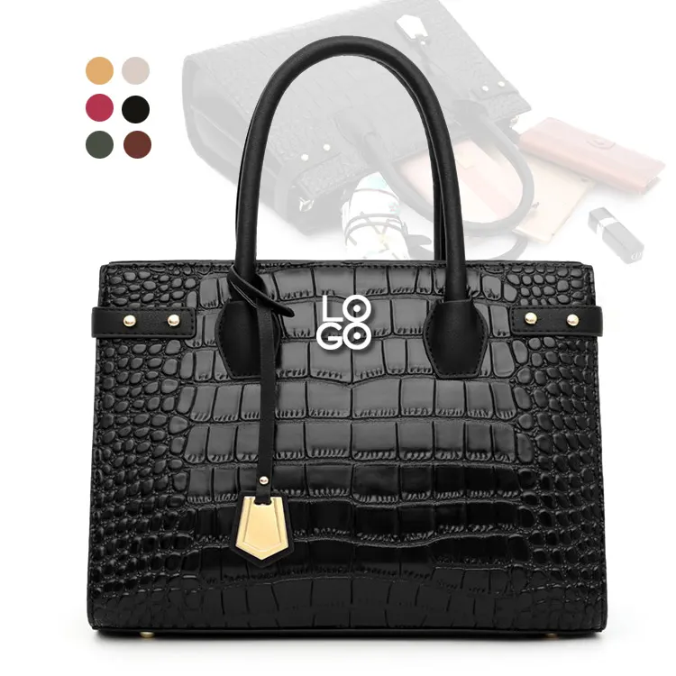 ZB318 Luxury Design Custom Logo Brand Wholesale PU Leather Tote Bags Decoration Charm Trendy Animal Print Handbags for Women