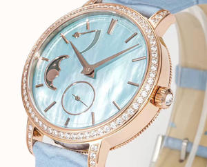 Reloj Mecánico Automático de Acero Inoxidable con Fase Lunar y Esfera de Nácar Clásica, de Primera Calidad - Product Image 4