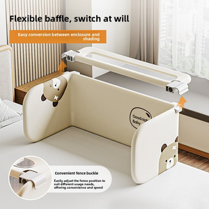 Barandilla de Seguridad para Cama de Bebé Portátil, Altura Ajustable, Plegable, Sin Necesidad de Instalación, Barrera Anticaídas con Tela Transpirable - Product Image 4
