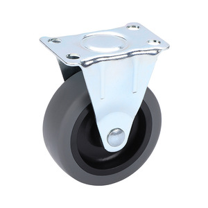 Tpr Light Duty Directional Caster 3 Inch With Brake Silent Operation Bolt Hole Type Fixed Wheel - Product Image 4