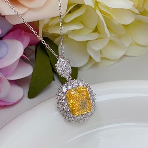 FYXL1155 จี้สีเหลืองสดใสหรูหราและสง่างามแบบครบชุด - Product Image 3