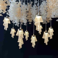 2025 mariage transfrontalier 10 lustres de ballet acrylique lueur atmosphère de noël lumières mise en scène Banquet salle décoration