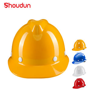 하이 엔드 유리 섬유 페인트 V 모양의 안전 헬멧 머리 보호 건설 현장 작업 lmpact 저항 옻칠 하드 모자 - Product Image 1