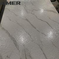 Panneau décoratif en marbre UV en gros, revêtement de surface imperméable, couleur personnalisée, pour murs d'atelier et meubles