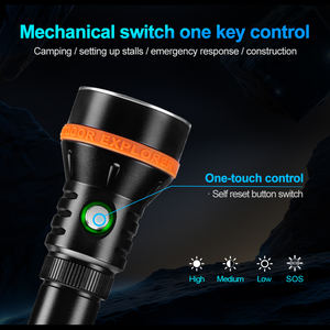 Aluminum Diving Flashlight 20W LED 1000M+ Beam Distance IP68 Waterproof Rechargeable 3000 Lumens Long Runtime Durable Underwater - Product Image 5