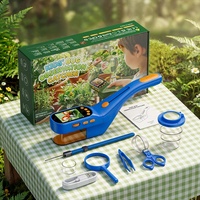 Kit d'observation des insectes numérique portable pour l'exploration de la nature en plein air avec zoom 500X, écran IPS 2,4 pouces HD 1080P pour enfants
