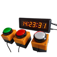 Grand 6CM Bouton LED Compte à Rebours Horloge Chronomètre Réinitialisation Numérique Minuterie Zéro Télécommande pour École Rush Réponse & Jeu de Compétition