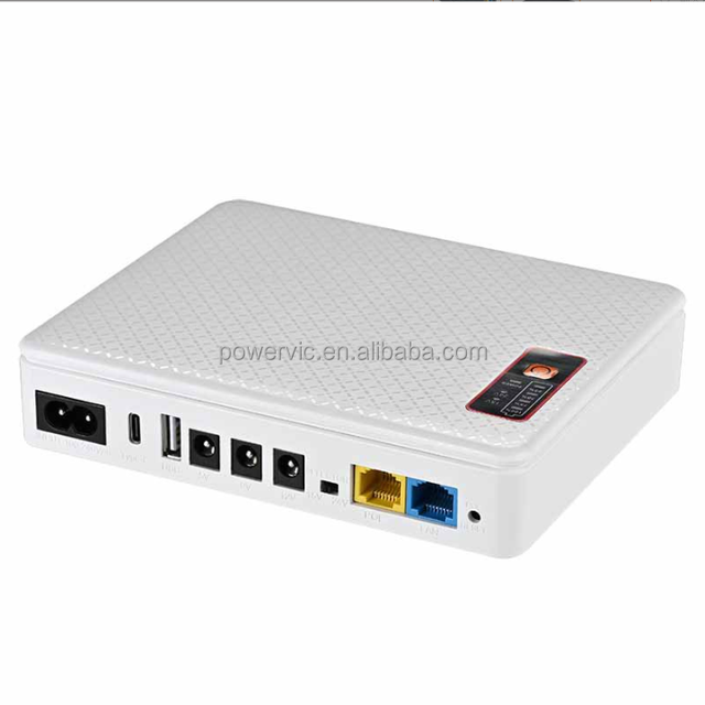 DC Mini UPS Backup Power Supply for Router, ONU, CCTV, POE Switch 12V/24V/48V UPS for Office Network Security System