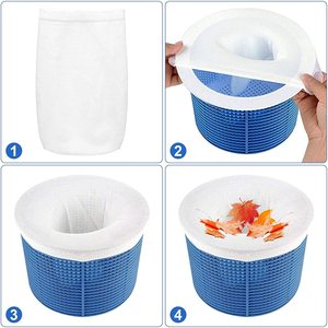 Chaussettes d'écumoire de piscine Nettoyeur de piscine enterrée et hors-sol élimine les débris et les feuilles avec des paniers de filtres - Product Image 4